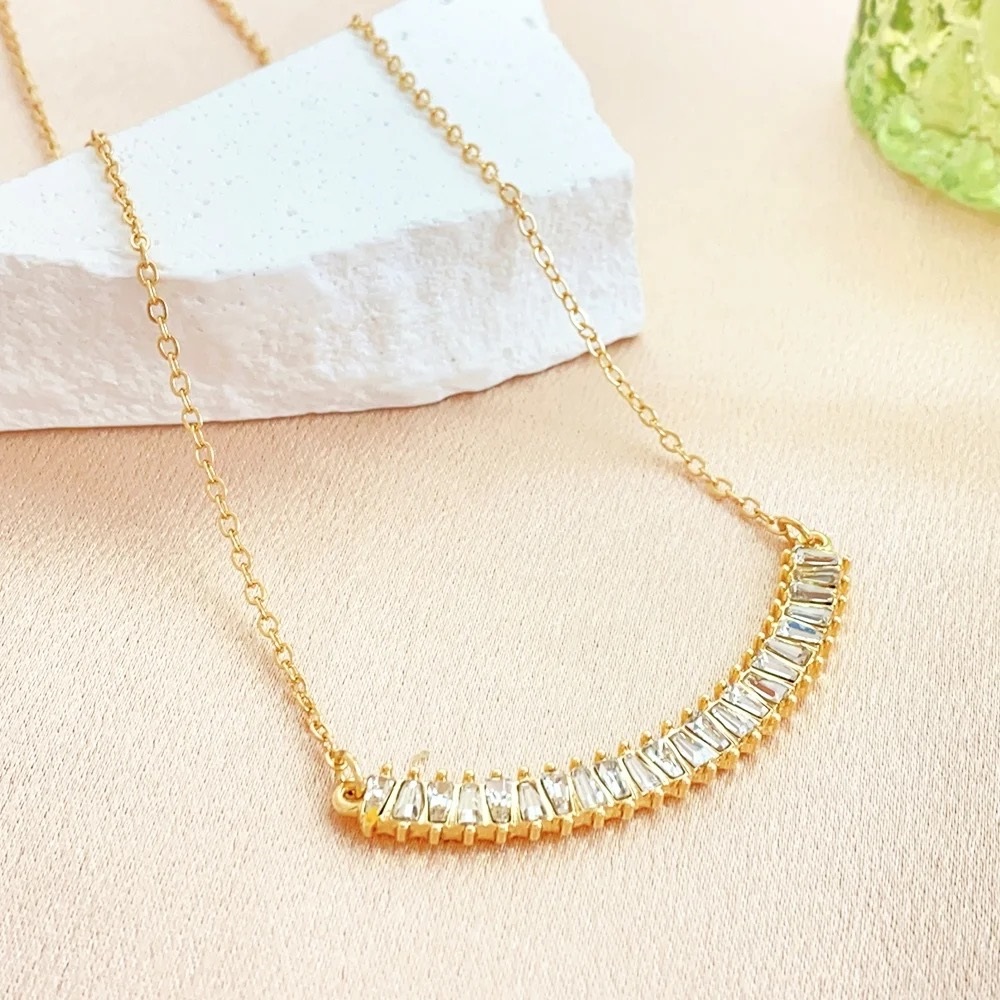 Moissanite Necklace Copper Diamond Women Necklace
